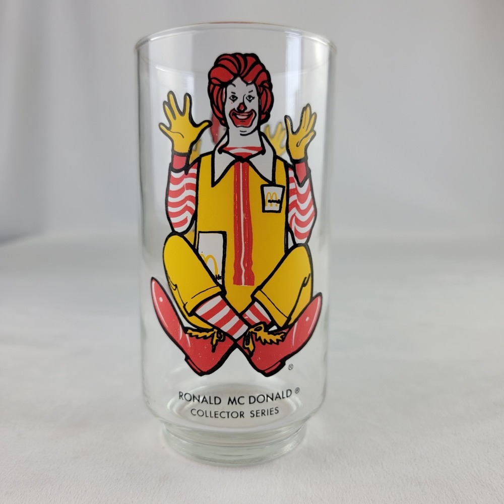 McDonald's Ronald McDonald Collector Series Drinking Glass Vintage 1977